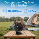 EasyAcc 10000mAh Clip-Ventilator 20cm – 37h Laufzeit mit Powerbank-Funktion & 5 Geschwindigkeiten – Bild 2