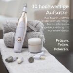 Beurer MP 64 Elektrisches Maniküre & Pediküre Set mit 10 Aufsätzen & LED-Licht – Kabelloses Nagelpflegeset für Hände & Füsse – Bild 3