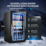 TRIUMPHKEY 90L Getränkekühlschrank mit Glastür – Kompakt & leise für bis zu 128 Dosen – Bild 3
