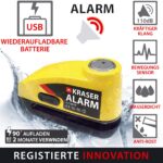 KRASER KR7Y Motorrad-Bremsscheibenschloss mit 110 dB Alarm – Wiederaufladbar – Bild 3