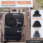 LIONSTRONG Auto Organizer Rücksitz schwarz – Wasserdichter Sitzschutz für alle Fahrzeuge – Bild 2