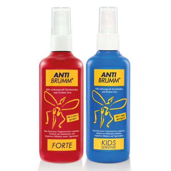 ANTI-BRUMM Bundle Forte + Kids Sensitive je 150 ml – Mückenschutz für die ganze Familie
