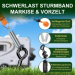 SCHINTILLO Sturmband-Set für Markise & Vorzelt – Sturmsicherung bis 120 km/h für Thule & Fiamma – Bild 4