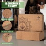 OVERMONT Yogablöcke Kork 2er Set mit Yoga Gurt – Premium Korkblöcke für Yoga & Pilates – Bild 7