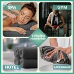 NatureMark 8er Handtuch-Set 50×100 cm – 100% Baumwolle, saugfähig & langlebig in Anthrazit – Bild 7