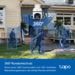 Tapo C51A 2K WLAN Überwachungskamera Aussen – 360° Schwenk mit Personenerkennung – Bild 3