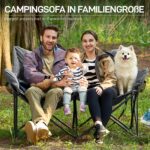 EVER ADVANCED Campingsofa 145cm – Faltbares 2-Sitzer Faltsofa 400kg belastbar – Bild 4