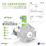 AirGearPro FFP3 Atemschutzmaske mit Ventil – CE 2797 zertifiziert für Feinstaub & Aerosole – Bild 9