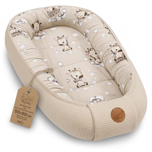 Totsy Baby Nestchen – Babynest aus Baumwolle & Waffelpique für Neugeborene