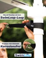 SwimLoop Premium Schwimmgurt mit 2×2m Gummibändern – Widerstandstraining für kleine Pools – Bild 5