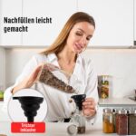 Deco haus® Gewürzgläser Set 24er eckig luftdicht mit Etiketten & Streueinsatz – Bild 10