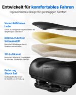 MERACH Heimtrainer Fahrrad mit Magnetwiderstand – Stilles Indoor Cycling Bike bis 136 kg – Bild 9