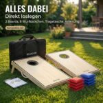 Briliantwerk® Cornhole Spiel – 11-teiliges Echtholz Wurfspiel mit Tragetasche für Garten & Outdoor – Bild 5