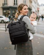 LOVEVOOK Wickelrucksack Groß – Wasserabweisend mit Wickelunterlage & Kinderwagenbefestigung – Bild 2