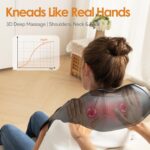 Brelley Nackenmassagegerät mit Wärmetherapie – 3 Intensitäten & bidirektionale Rotation – Bild 2