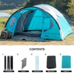 Portal Kuppelzelt 3-4 Personen mit Vorzelt – Wasserdicht 4000mm für Camping & Trekking – Bild 7
