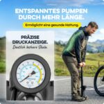 ONROAD ON-AIR Fahrradpumpe – Universalventil Standpumpe mit Manometer & Zubehör – Bild 7