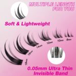 VEYESBEAUTY Wimpern Cluster 5-Sekunden Lashes Manga (8-18mm) – Einfache Wimpernverlängerung – Bild 5