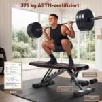 YOLEO Klappbare Hantelbank ENISO-zertifiziert – 375 kg Tragfähigkeit, 84 Positionen – Bild 2