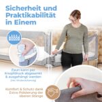 Zwergenbuddy® Rausfallschutz 180x200 cm – 8-teiliges Bettgitter-Set mit Stabilitätsstange – Bild 5