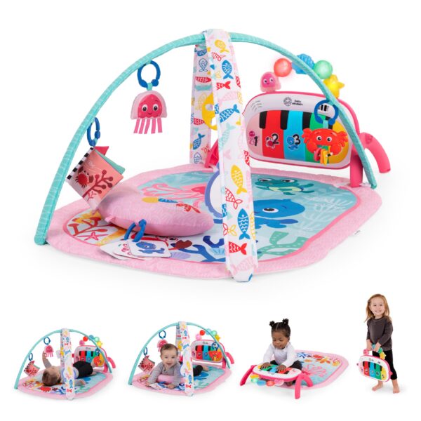 Baby Einstein Ocean Explorers 4-in-1 Spielbogen – Musikspielzeug mit Kick Piano für 0-36 Monate