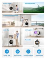 Midea MD20EH80WB-A3 Wärmepumpentrockner 8 kg – Energieeffizient mit UV-Hygiene & Knitterschutz – Bild 2