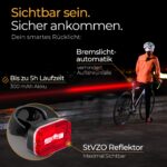 LICHTMEISTER® Fahrradlicht 100 Lux – StVZO zugelassen mit USB-C, Bremslicht & Reflektor – Bild 3