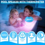 AearKing 3-in-1 Pool Bluetooth Lautsprecher – Thermometer, RGB Licht & Stereo Sound IP68 – Bild 7