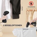 LEBENLANG Dampfglätter 1500W mit 300ml Tank – Testsieger Handdampfbügeleisen – Bild 5