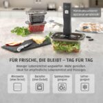 Caso VacuBoxx Eco-Set – 3 Vakuumbehälter aus Borosilikatglas mit Schlauch & Adapter – Bild 5