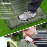 Arlierss Isomatte 12cm mit Fusspress-Pumpe & Kissen – Camping Schlafmatte für Outdoor – Bild 4