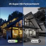Xega 4G LTE Überwachungskamera Aussen mit SIM Karte – Solar PTZ IP Kamera 2K Nachtsicht – Bild 6