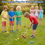 WOODENFUN Holz Krocket Set für 4 Spieler – Gartenspass für Kinder & Erwachsene – Bild 7