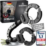STAHLWALL E-Scooter Schloss mit 8mm Stahl & XU3 Zylinder – Handschellenschloss für E-Roller