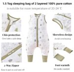 Chilsuessy Baby Schlafsack mit Beinen 1.5 Tog – 2er Pack 100% Baumwolle für 85–95 cm – Bild 2