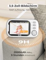 GHB Babyphone mit Kamera 3,5 Zoll – HD-Nachtsicht, VOX-Modus & Gegensprechfunktion – Bild 5