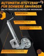 The Drive Automatik Anhänger-Stützrad TD60V 500kg – Schwerlast für Wohnwagen & Trailer – Bild 2