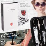 Drei Schwerter Maniküreset Roma – 8-teiliges Nagelpflege-Set mit Etui für Hand & Fuss – Bild 6