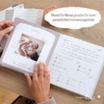 mintkind® Babyalbum «Mein erstes Jahr» Beige Leinen – 176 Seiten Hardcover mit Sticker-Set – Bild 4
