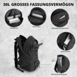 Jueachy 30L Militär Rucksack wasserdicht – Taktischer Outdoor Rucksack mit MOLLE-System – Bild 3
