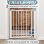 ib style Yael Türschutzgitter 73,5–81,5 cm – Klemmgitter ohne Bohren für Babys & Kleinkinder – Bild 3