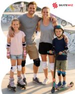 SKATEWIZ 6-teiliges Protektorenset – Knie-, Ellenbogen- & Handgelenkschoner für Kinder – Bild 2