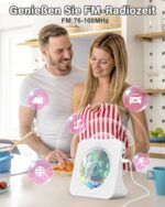 Greadio Bluetooth CD-Player Tragbar mit Fernbedienung – HiFi-Sound & FM-Radio Weiss – Bild 4