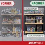 ATHLON TOOLS 4er-Set Aufbewahrungsboxen 12.5 L mit Deckel & Verschlussclips – Stapelbar – Bild 6