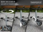 Tarpofix® Stützrad Anhänger 150kg mit Vollgummireifen & Klemmhalter – Verzinkter Stahl – Bild 5