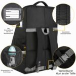 YOREPEK Autositz-Reisetasche 45x45x71cm – Wasserdicht mit Rucksackträgern für Flugzeug – Bild 4