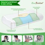 EcoSchlaf® Orthopädisches Nackenstützkissen – Memory Foam Kopfkissen für alle Schlaftypen – Bild 4