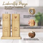 ElbFuchs® Salz- und Pfeffermühle Holz Set – Keramikmahlwerk für Hochzeit & Einzug – Bild 4