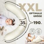 sei Design XXL Stillkissen 190x35 cm – Ergonomisches Schwangerschafts- & Seitenschläferkissen – Bild 3