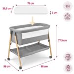 Moby-System Mili Babybett 0–6 Monate – Klappbares Reisebett mit Matratze & Rollen – Bild 3